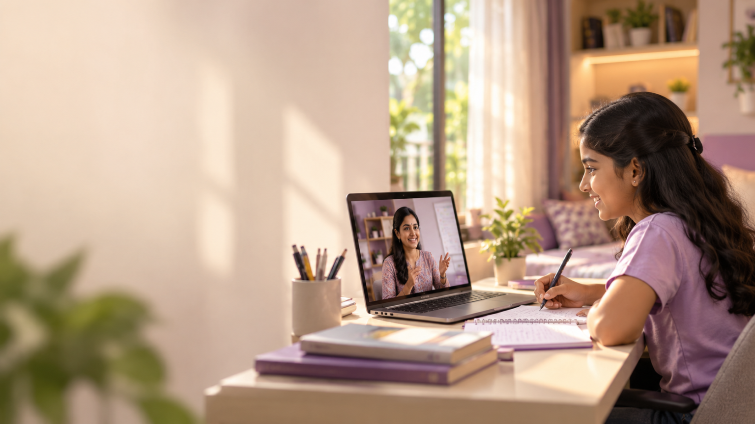 cozy online study session